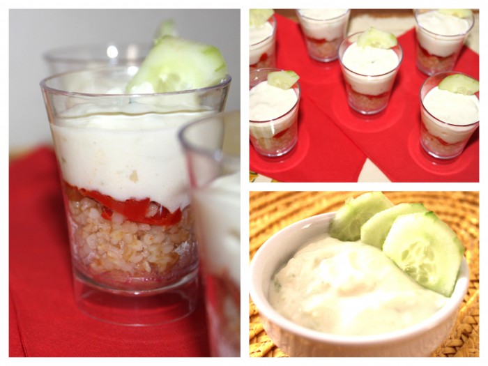 FINGER FOOD CON BURGHUL E SALSA DI YOGURT