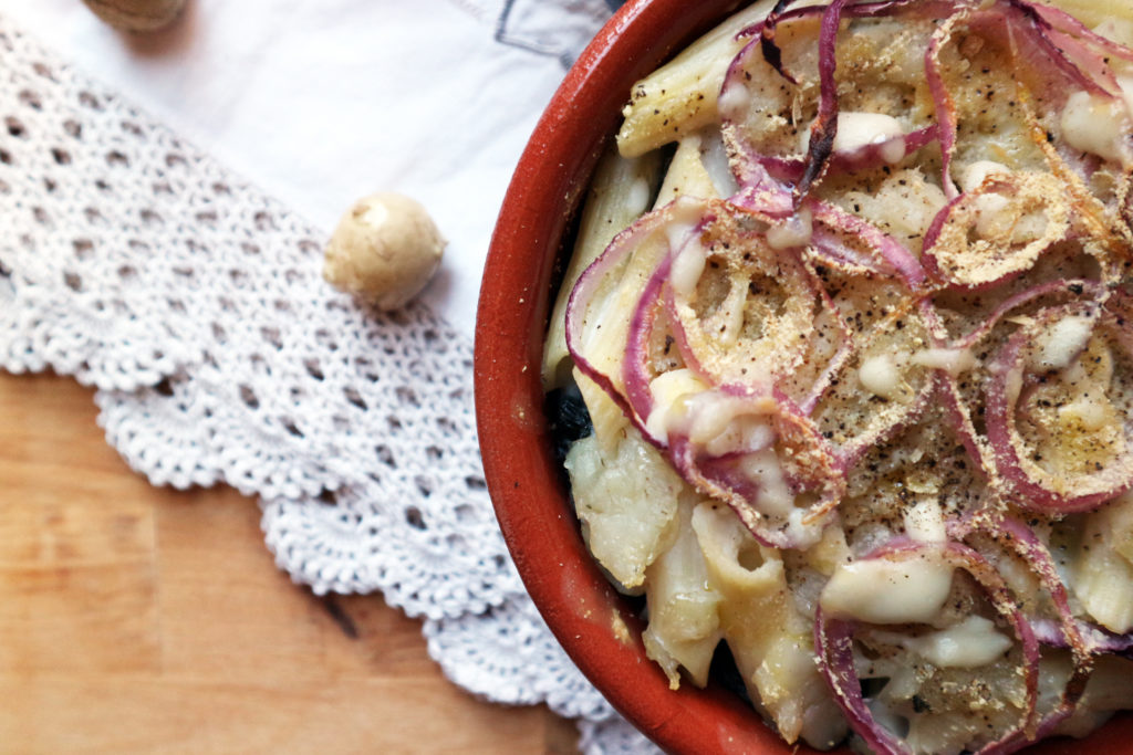 pasta vegan al topinambur