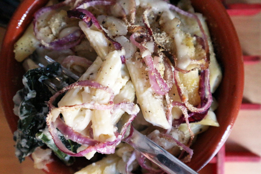 pasta vegan al topinambur