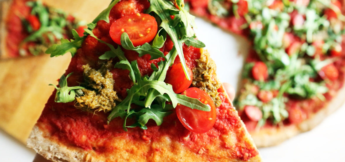 pizza vegan con lievito madre fresco