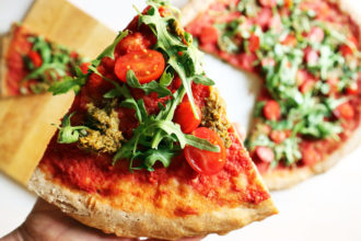 pizza vegan con lievito madre fresco
