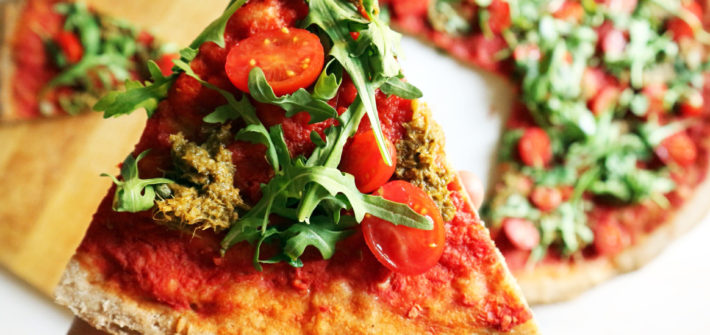 pizza vegan con lievito madre fresco