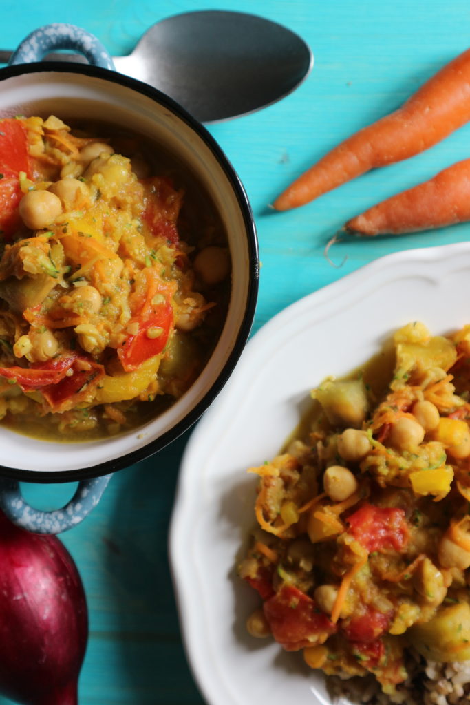 curry vegan di ceci e verdure