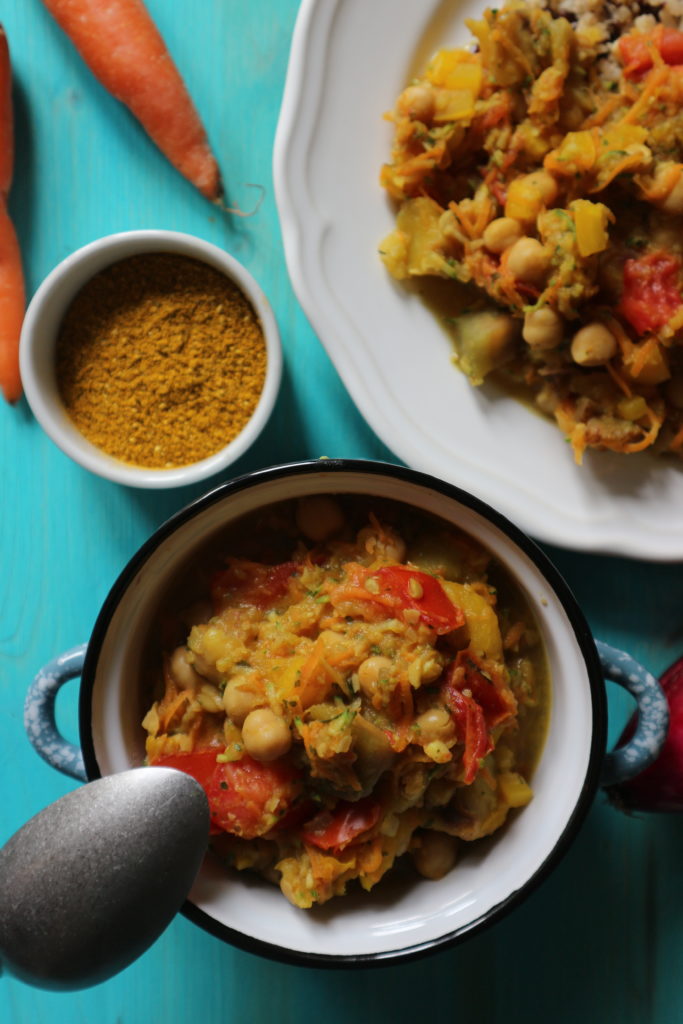 curry vegan di ceci e verdure