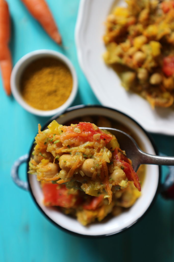 curry vegan di ceci e verdure