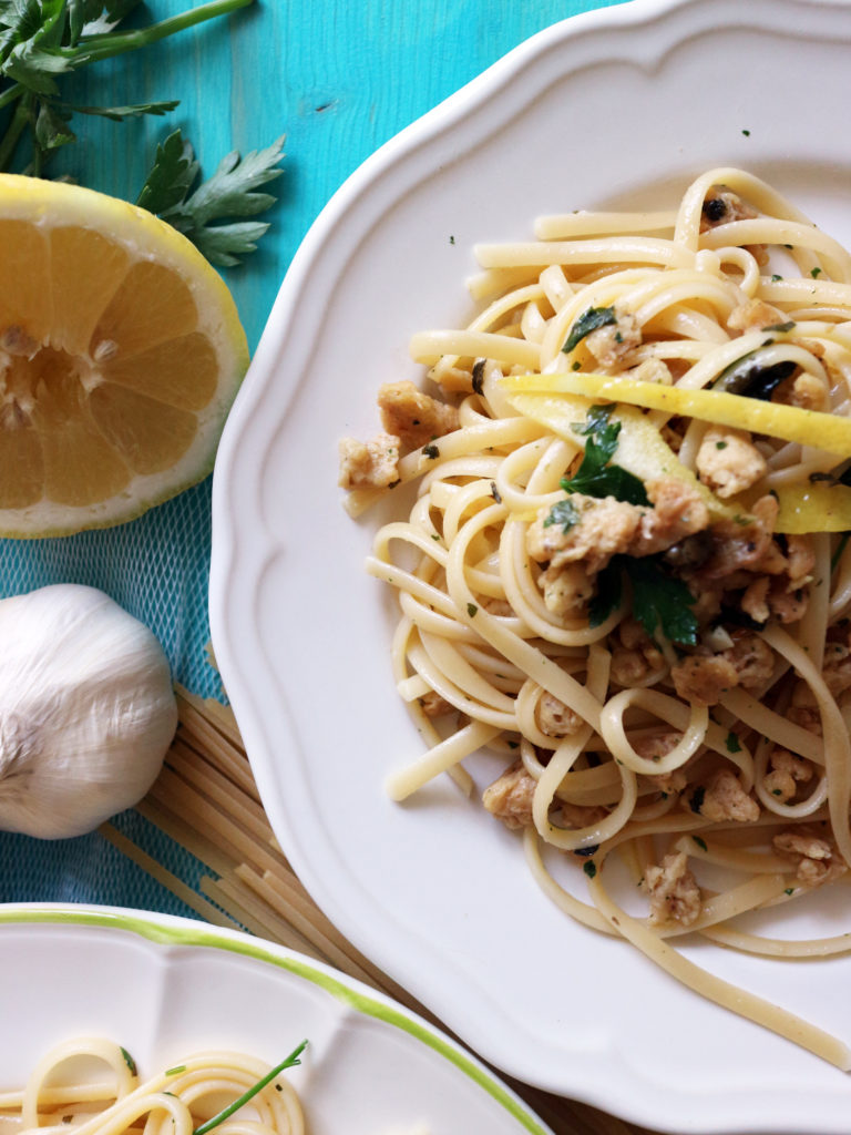 spaghetti alle vongole vegan