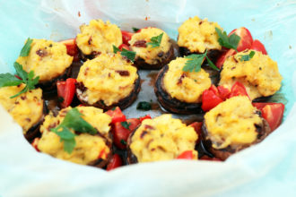 funghi ripieni vegan