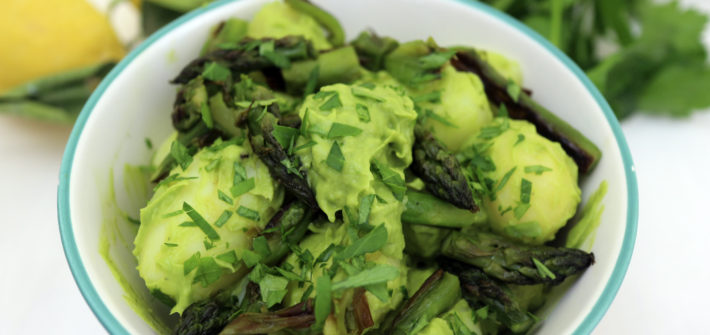 insalata di patate e avocado