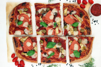pizza capricciosa vegana