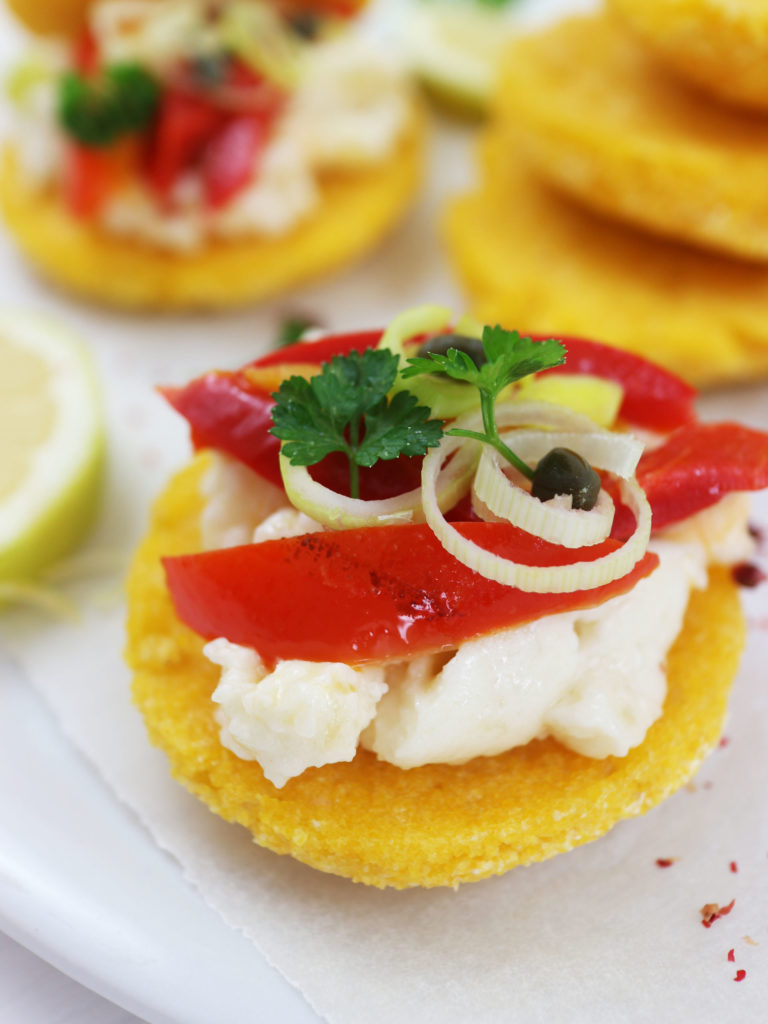 arepas con aioli senza uova