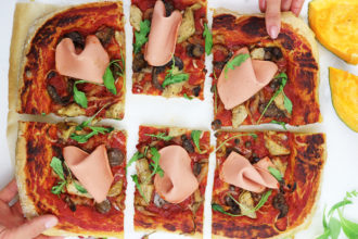 pizza con impasto di zucca