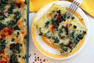 lasagna vegana al pesto di cavolo nero