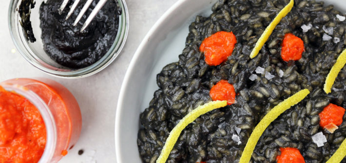 risotto al falso nero di seppia